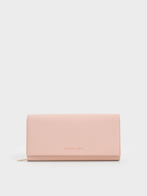 Dompet Panjang Detail Tassel, Pink, hi-res