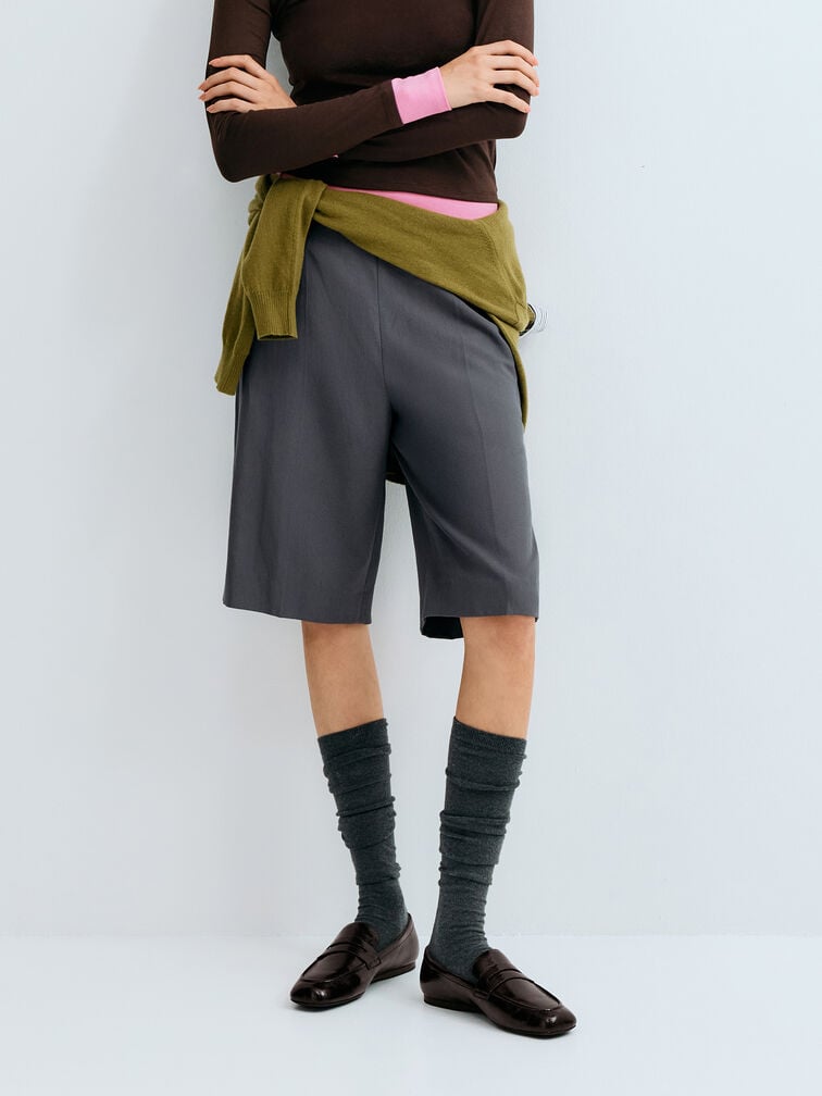 Crinkle-Effect Penny Loafers, Dark Brown, hi-res