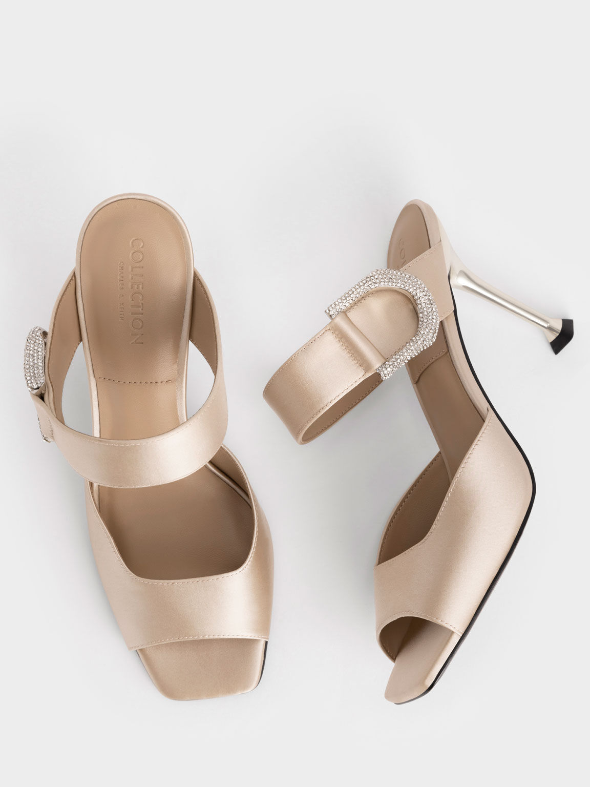 Sandal Mules Gabine Recycled Polyester, Champagne, hi-res