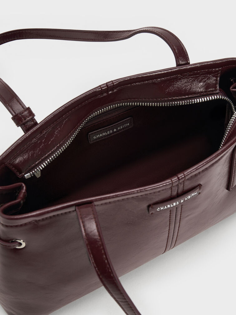 Tas Bahu Elongated-Handle Noane, Wineberry Red, hi-res