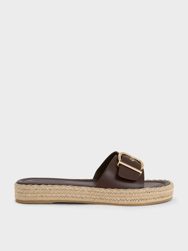 Sandal Espadrille Buckled Kaida, Maroon, hi-res