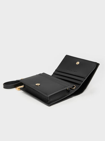 Dompet Kecil Scottie Recycled Leather, Black, hi-res