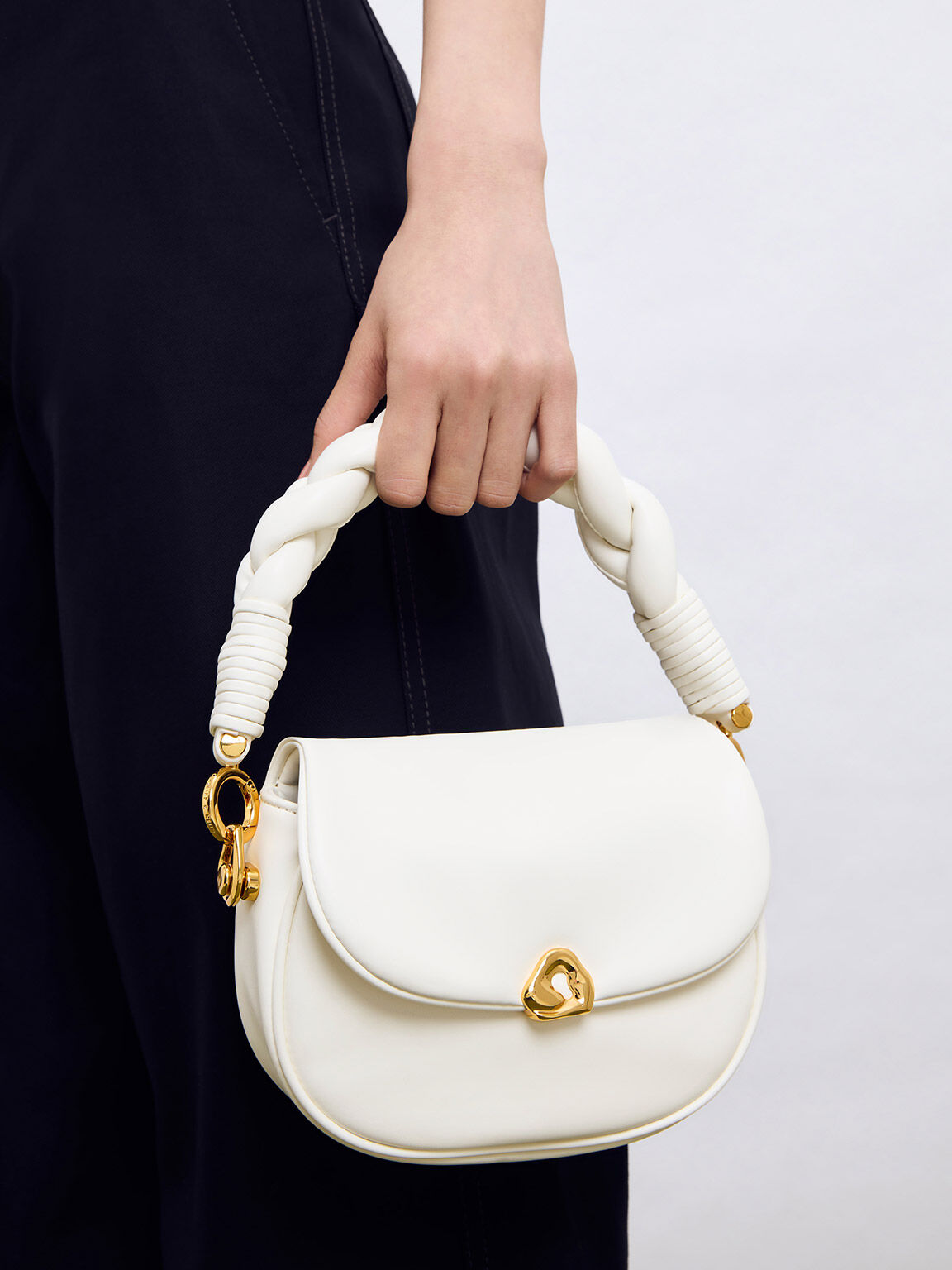 Moira Braided Handle Bag, White, hi-res