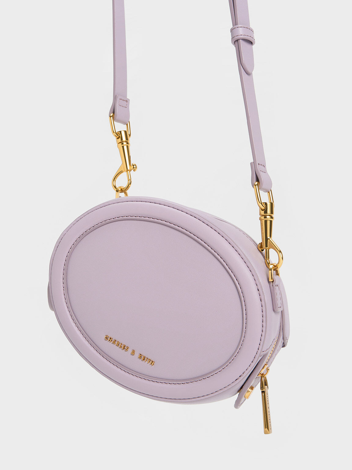 Chain Handle Oval Bag, Lilac, hi-res