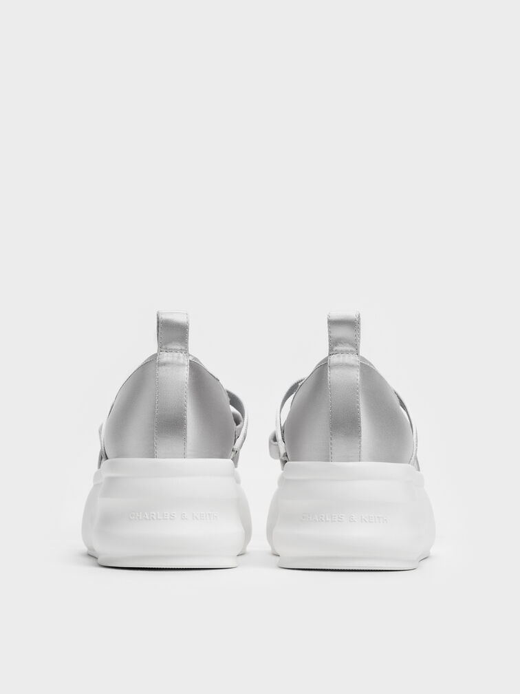 Brantley Bow Platform Mary Janes, Grey, hi-res