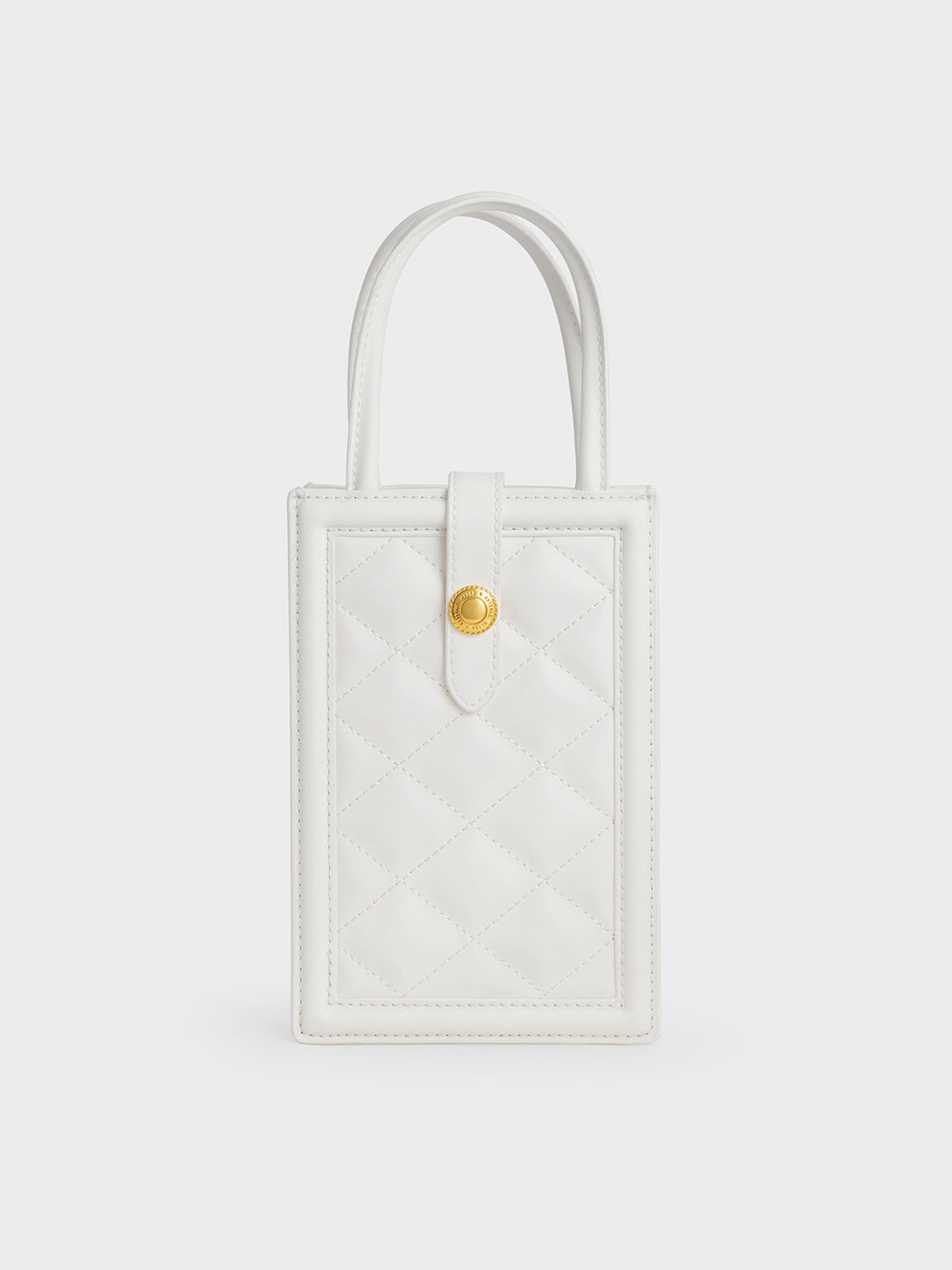 White Este Belted Phone Pouch CHARLES KEITH ID