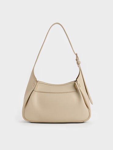 Tas Bahu Pleated Clarice, Dusted Oat, hi-res