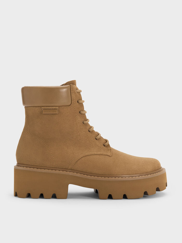 Sepatu Boots Ankle Ridged-Sole Ripley, Sand, hi-res