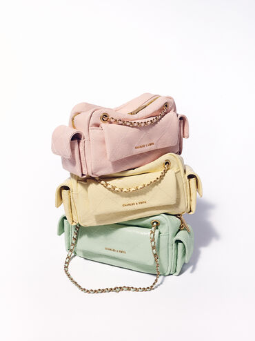 Tas Selempang Quilted Duo, Mint Green, hi-res