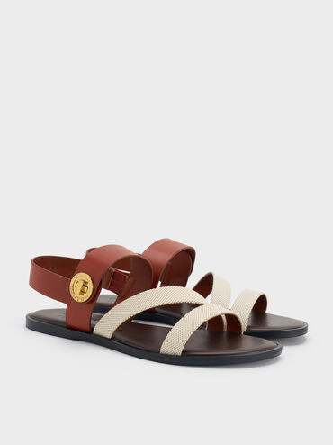 Sandal Strappy Turn-Lock Yara Canvas, Multi, hi-res