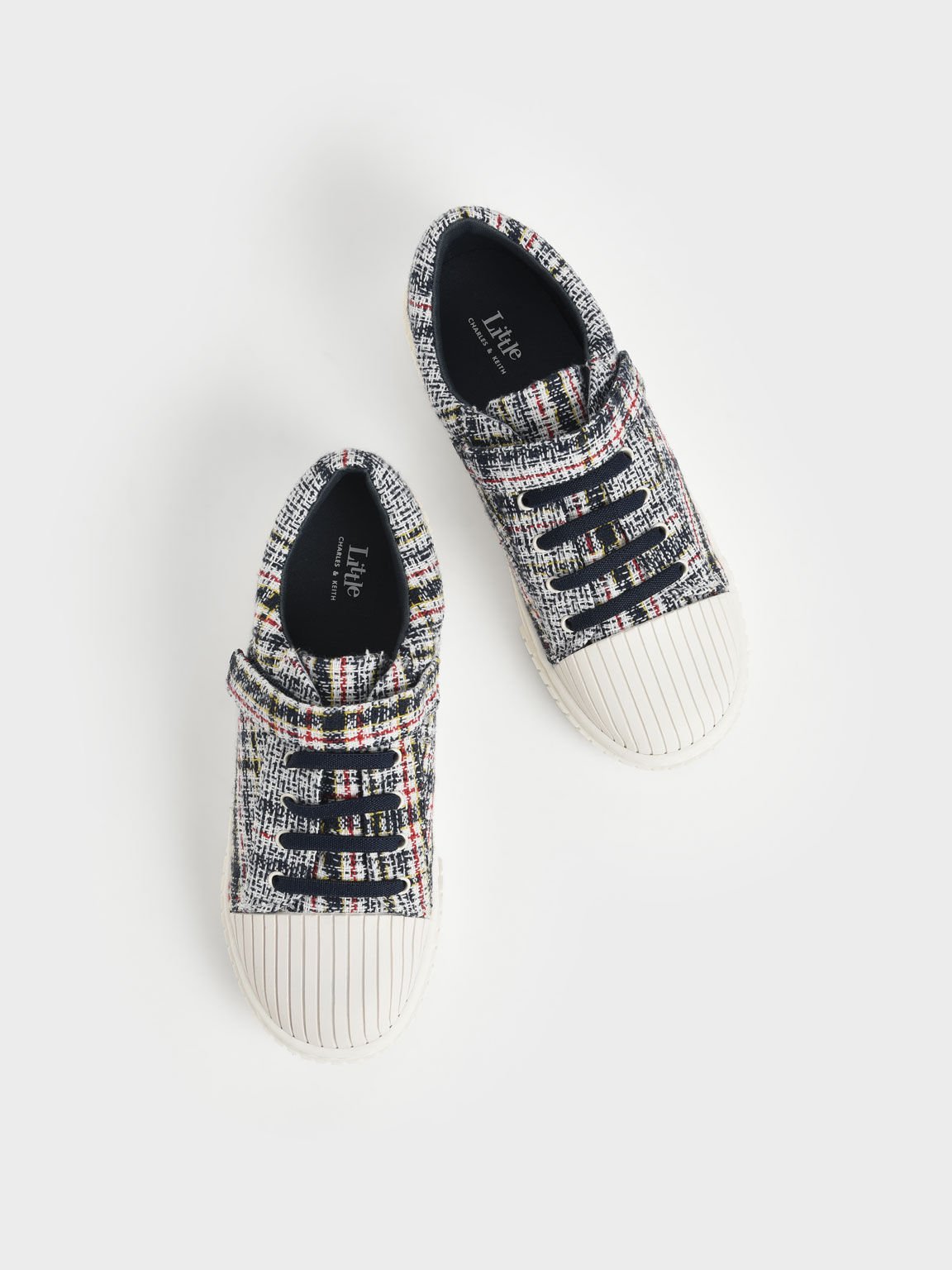 Sepatu Girls'Tweed Platform, Dark Blue, hi-res