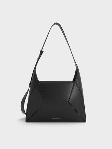 Tas Hobo Geometric Nasrin, Noir, hi-res