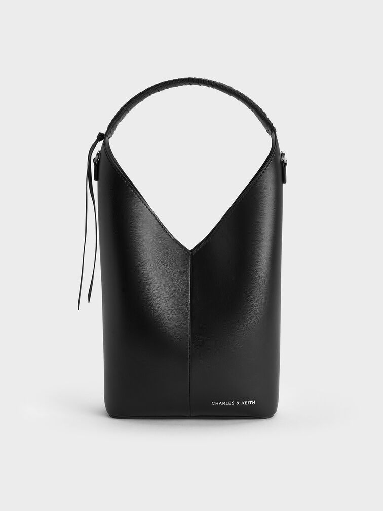 Tas Bucket Angular Simone, Noir, hi-res