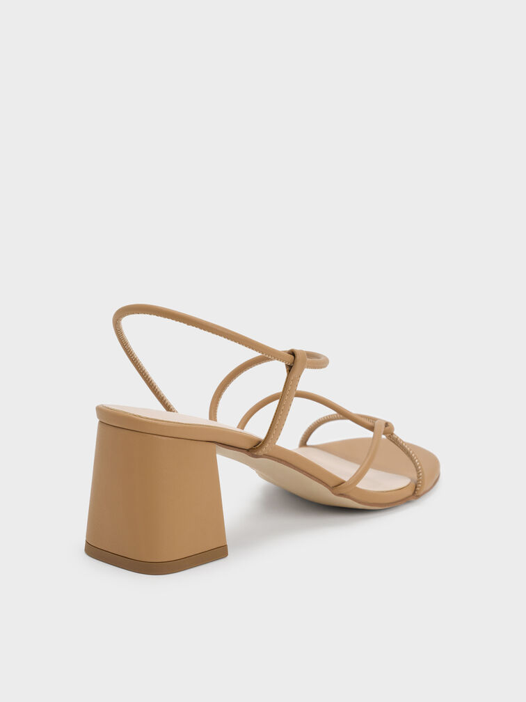Sandal Block Heel Strappy Meadow, Camel, hi-res