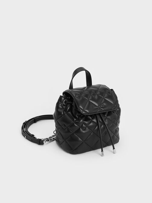 Backpack Quilted Aubrielle, Noir, hi-res