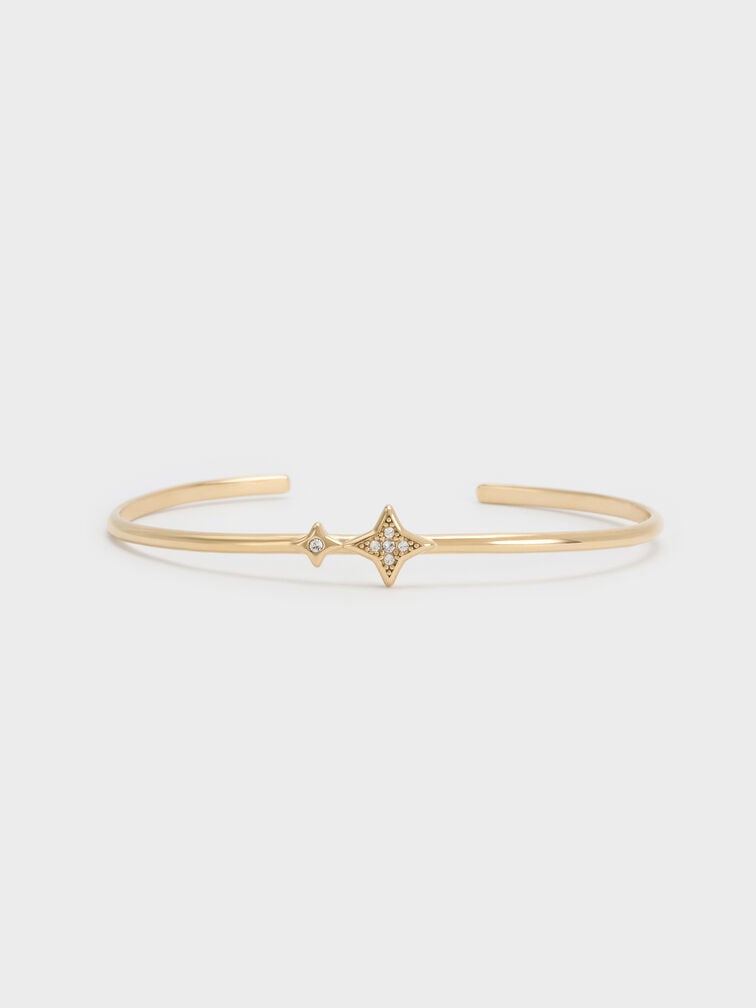 Gelang Bangle Crystal Star Everest, Gold, hi-res