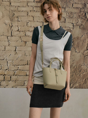 Tas Bucket Belted Beryl, Pale Olive, hi-res