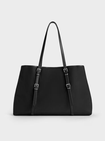 Tas Tote Levy Nilon, Noir, hi-res