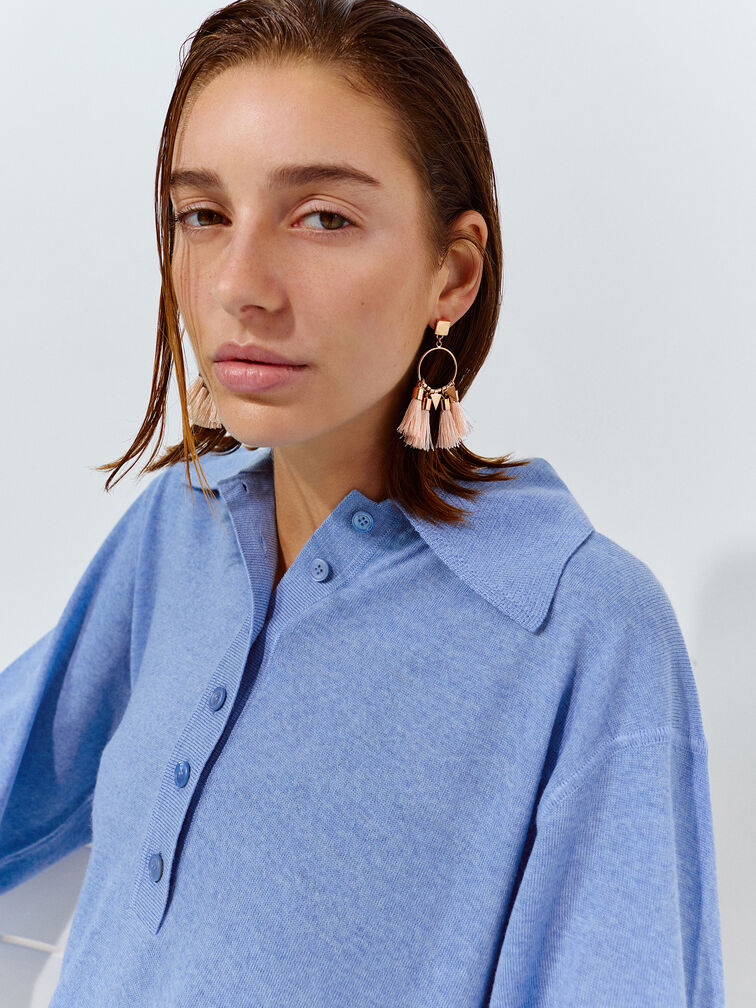 Anting Tassel Drop Orelia, Soft Pink, hi-res