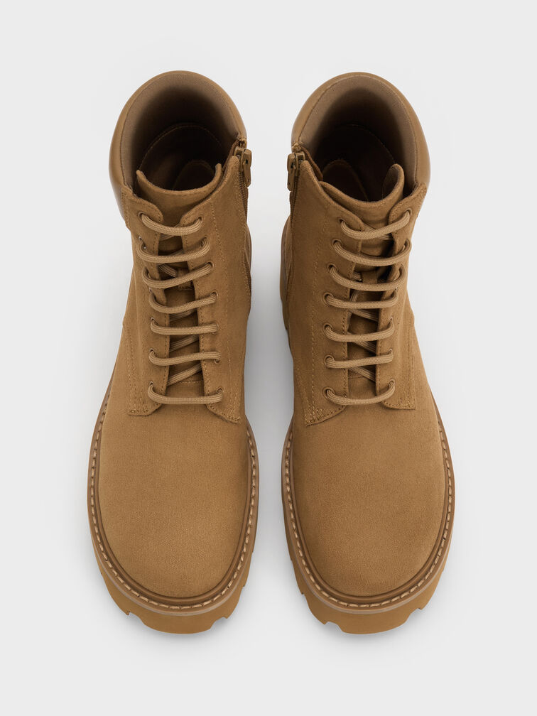 Sepatu Boots Ankle Ridged-Sole Ripley, Sand, hi-res