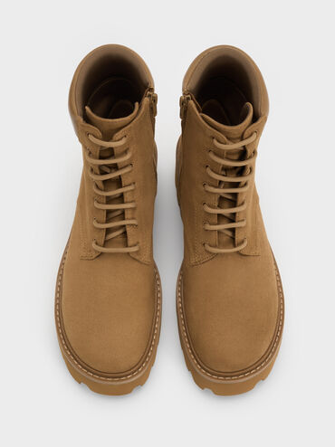 Sepatu Boots Ankle Ridged-Sole Ripley, Sand, hi-res