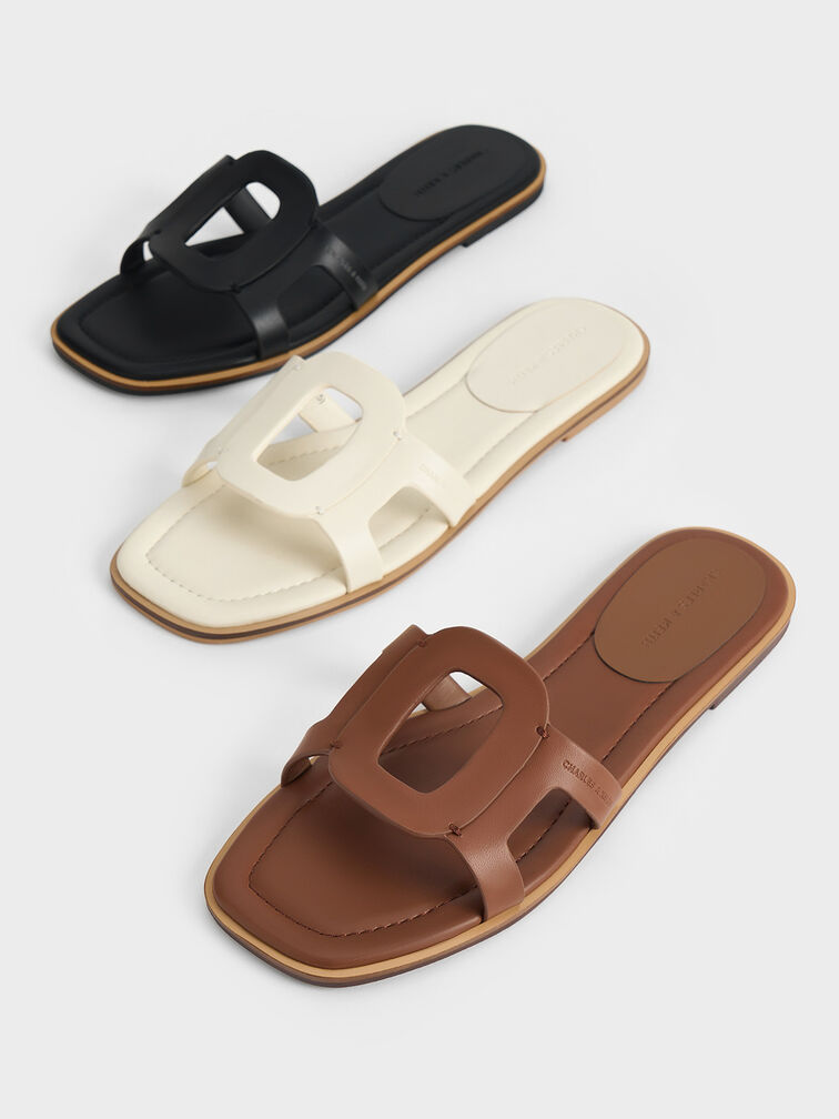 Sandal Slide Cut-Out Easley, Caramel, hi-res