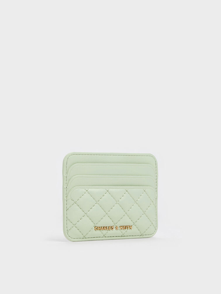 Card Holder Quilted Cleo, Mint Green, hi-res