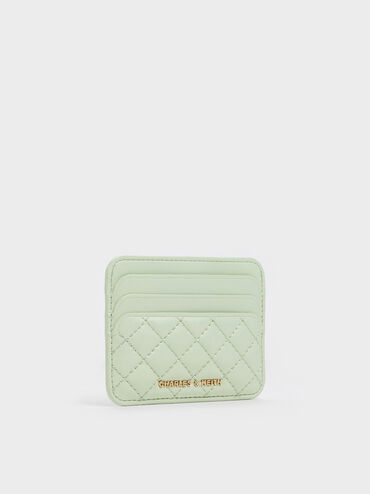 Card Holder Quilted Cleo, Mint Green, hi-res