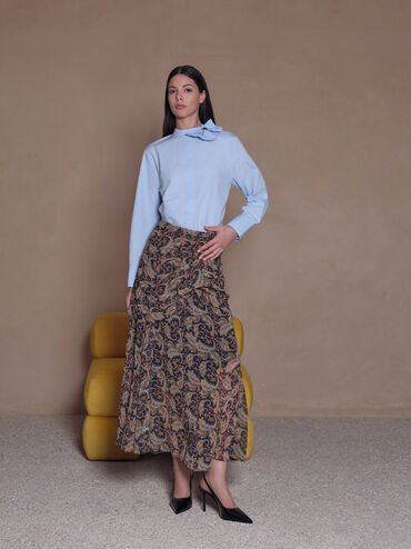 Sepatu Pumps Stiletto Slingback Leather, Black Box, hi-res