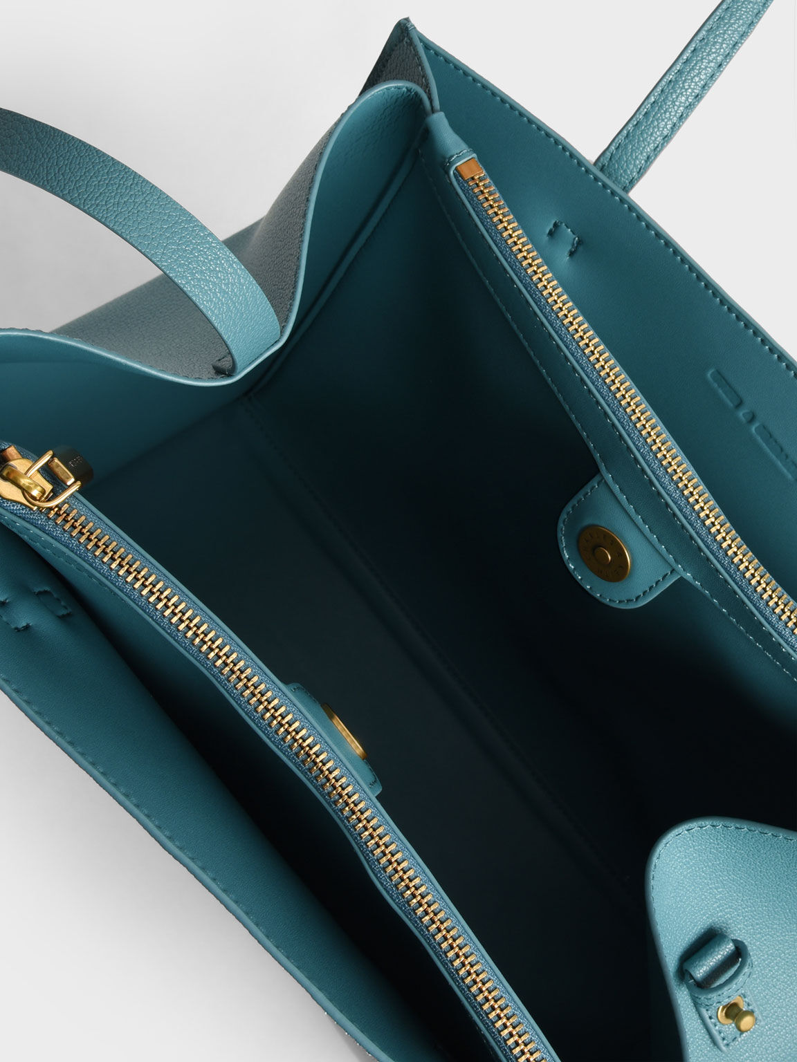 Large Double Handle Tote Bag, Teal, hi-res