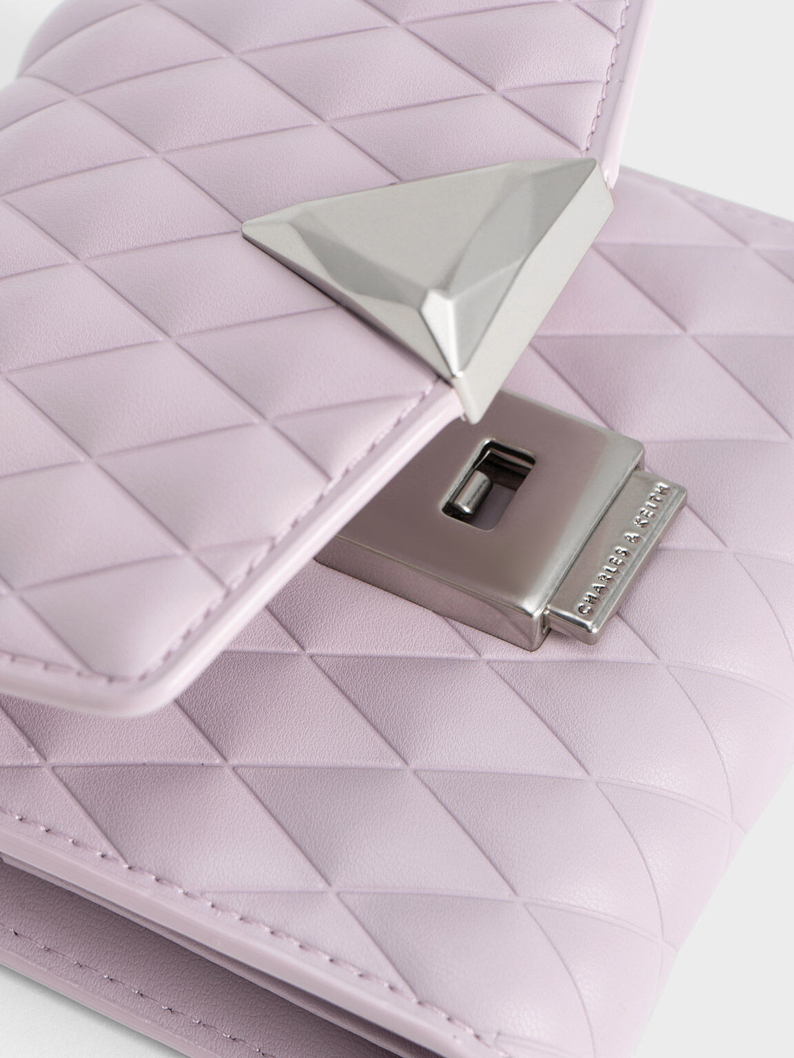 Dompet Quilted Metallic Accent Quinlynn, Lilac, hi-res
