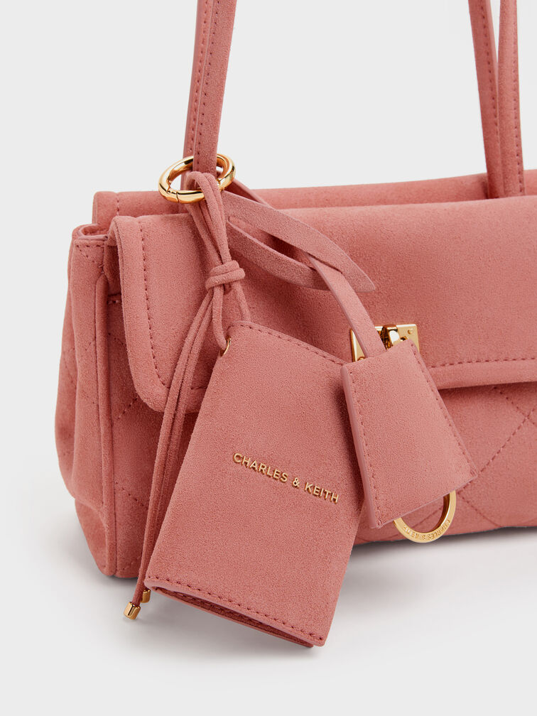 Tas Tote Quilted Apfra, Blush Pink, hi-res
