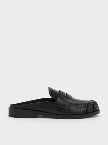 Dylan Penny Loafer Mules, Black, hi-res