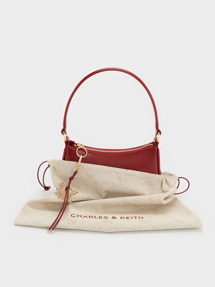 Tas Bahu Horse-Motif Elspeth, Tomato Red, hi-res