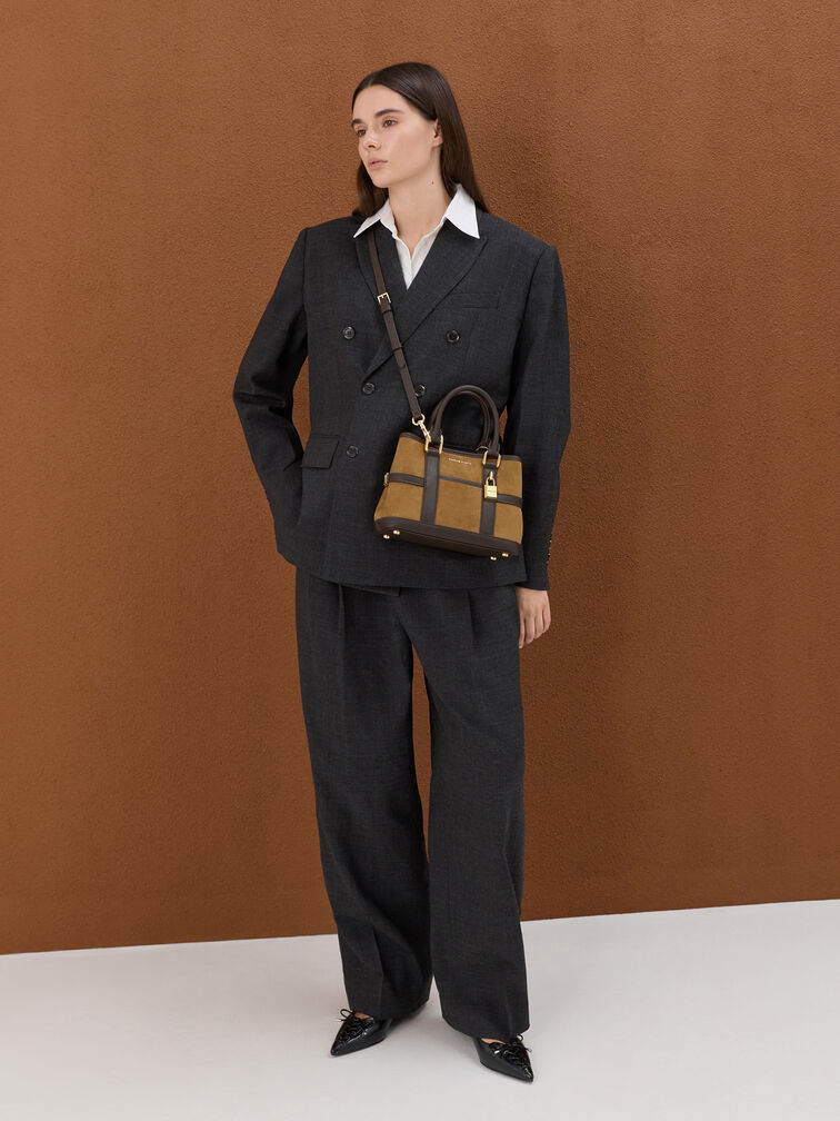 Mini Scottie Two-Tone Tote Bag, Sahara Sand, hi-res