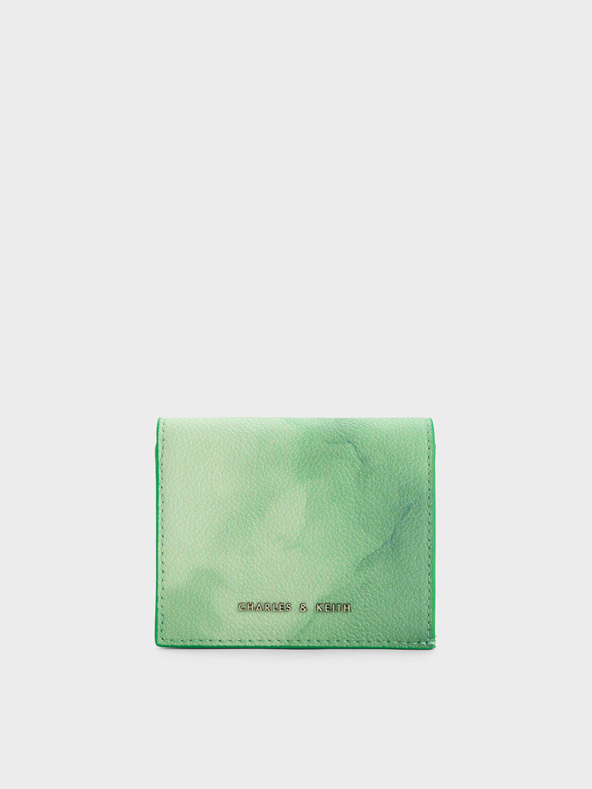 Dompet Marble-Print Small, Green, hi-res