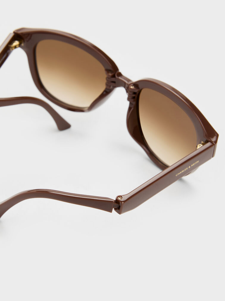 Kacamata Round Brea, Pecan Brown, hi-res