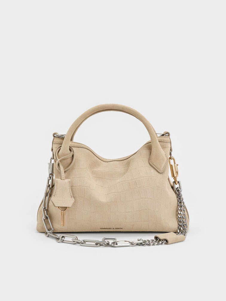 Tas Tote Chain Delfina Mini, Dusted Oat, hi-res