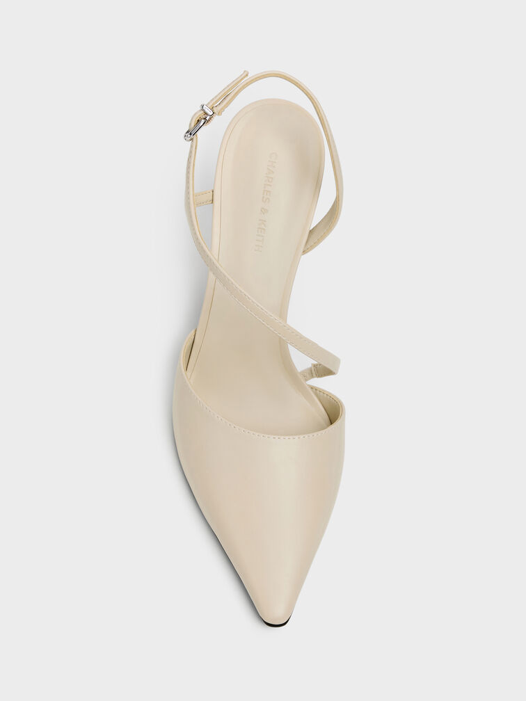 Cordelia Pointed Slingback Pumps, Chalk, hi-res