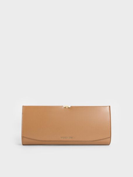 Clutch Metallic-Accent Wisteria, Tan, hi-res