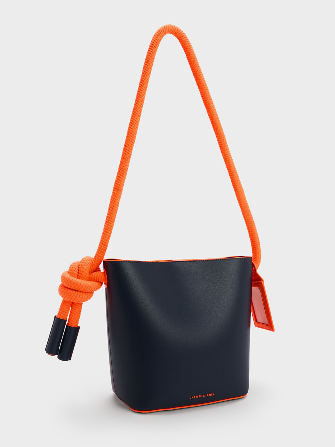 Gwiana Knotted Bucket Bag, Navy, hi-res