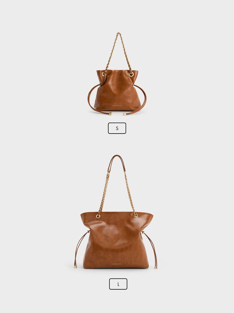Arya Braided-Strap Tote Bag, Distressed Tan, hi-res
