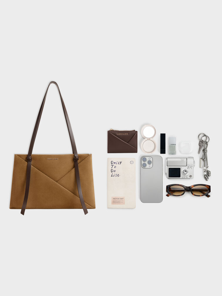 Midori Two-Tone Geometric Tote Bag, Sahara Sand, hi-res