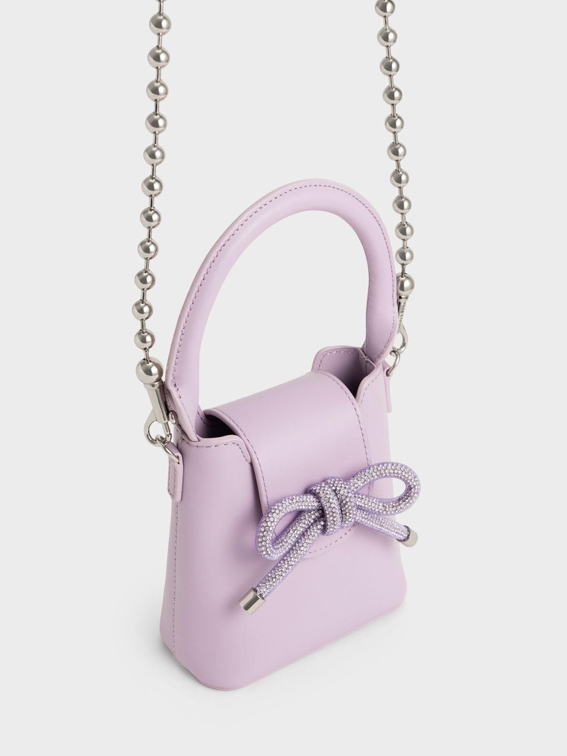 Bow-Tie Top Handle Bag, Lilac, hi-res