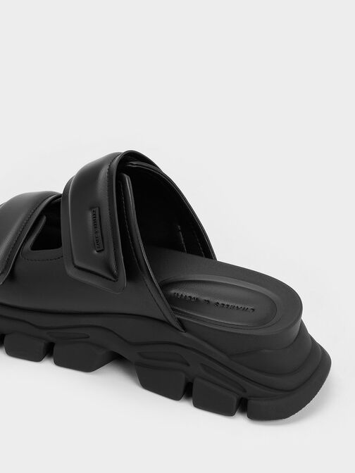 Sandal Slide Dash Double Strap, Black, hi-res