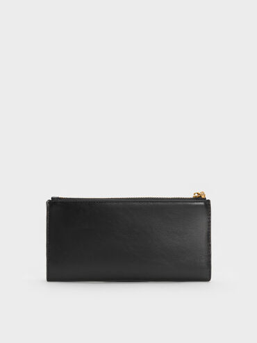 Dompet Long Top-Zip Cesia, Black, hi-res