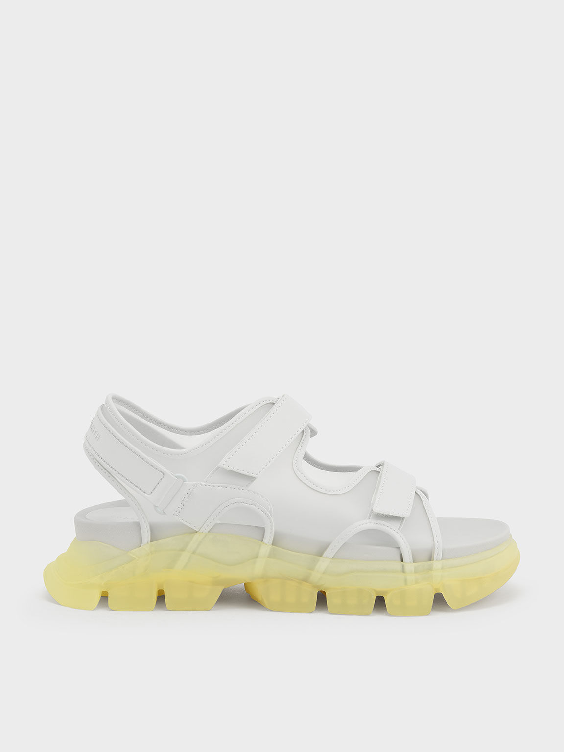 Sandal Sport Translucent-Sole Chunky Coloured, Yellow, hi-res