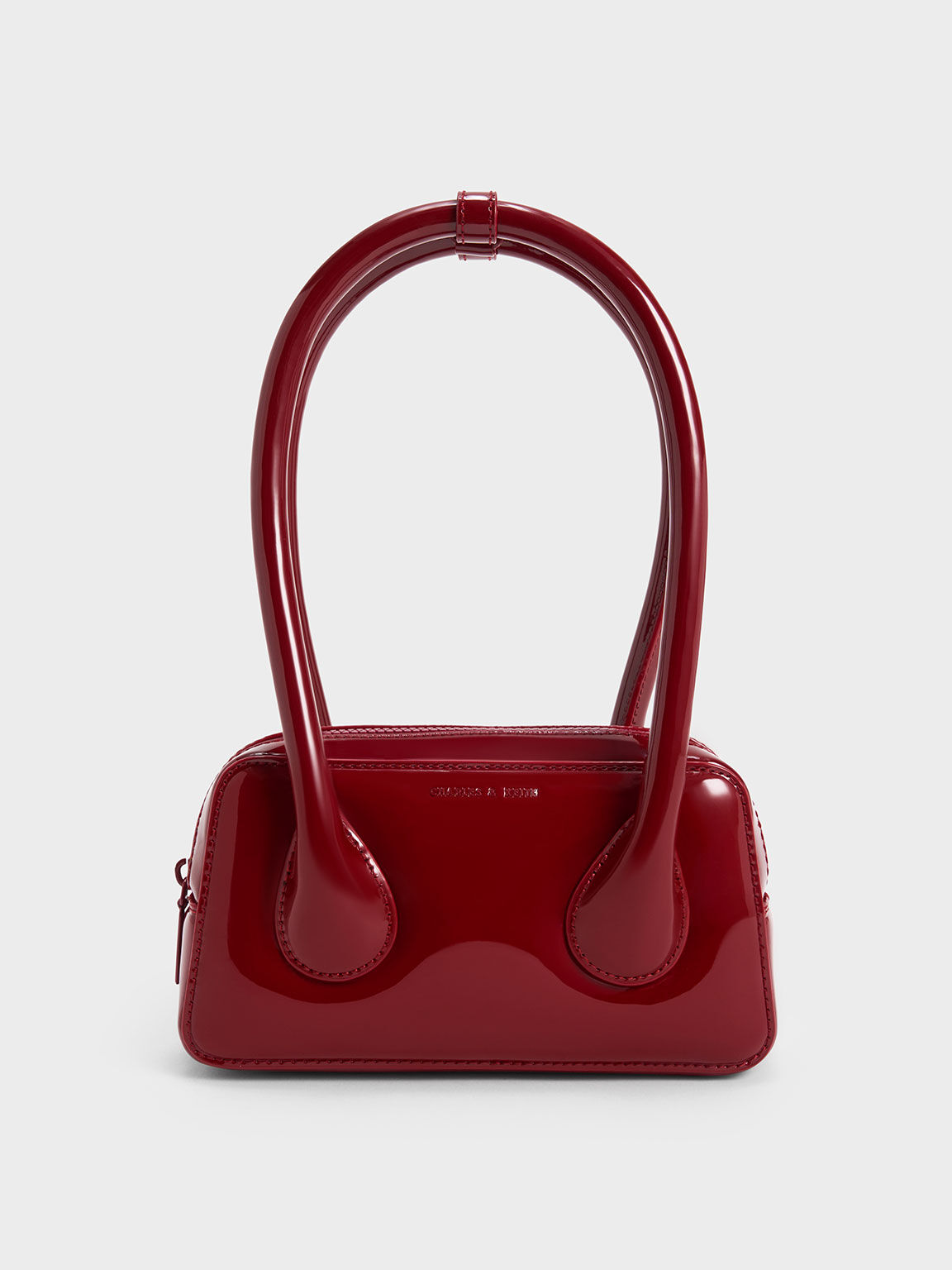 Tas Lula Patent Doublle Handle, Red, hi-res