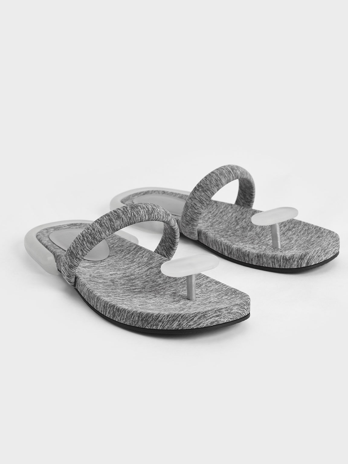 Sandal Thong Electra Recycled Polyester, Light Grey, hi-res