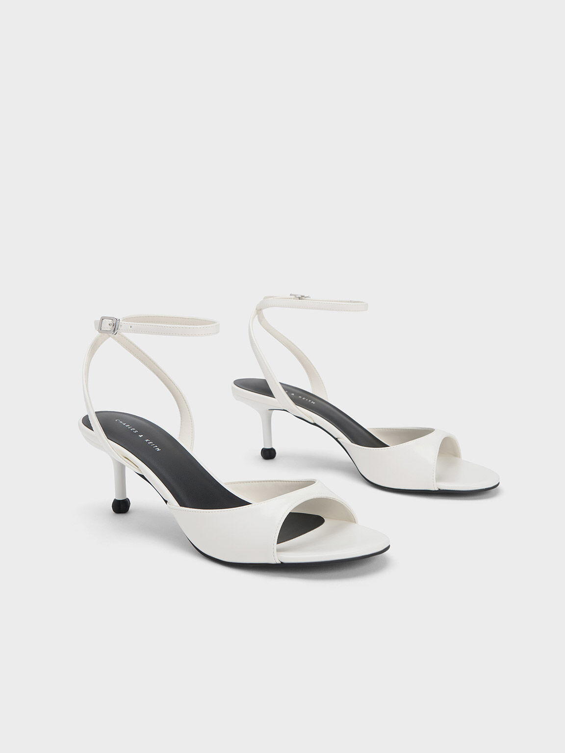 White pumps with strap cheap